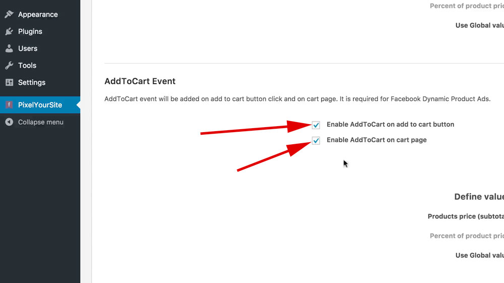 Enable AddToCart Events